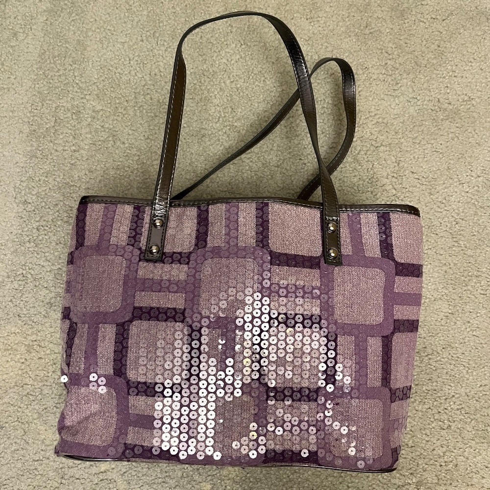 Nine West Purple Sequin Purse - NWOT